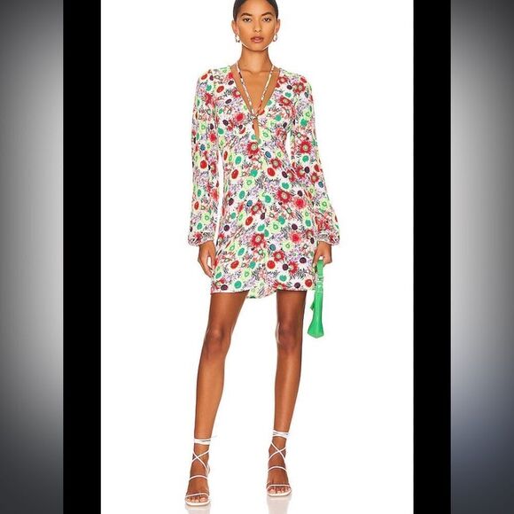 AFRM Caprice Mini Dress in Summer Daisy Bouquet Sz XS - Picture 1 of 9